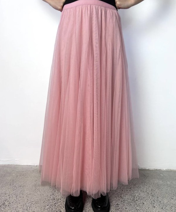 Blush Tulle Skirt - Long